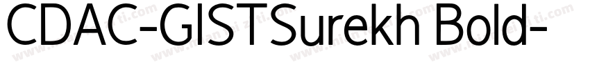 CDAC-GISTSurekh Bold字体转换